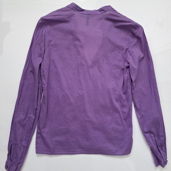 NAF NAF 100% Cotton Purple V-neck Top - Picture 2 of 9